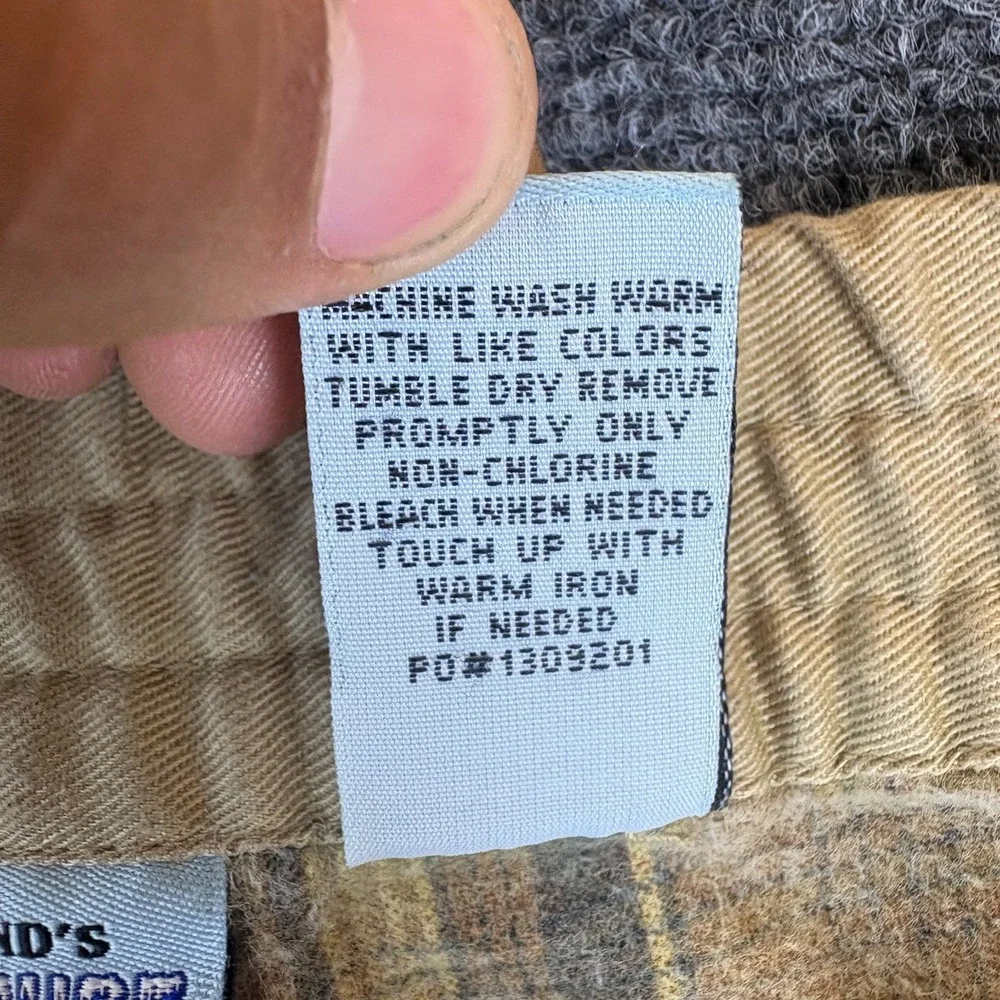 Haband's Ice House Tan Flannel Lined Slacks Pants Men 48x29 Tan Cotton High Rise